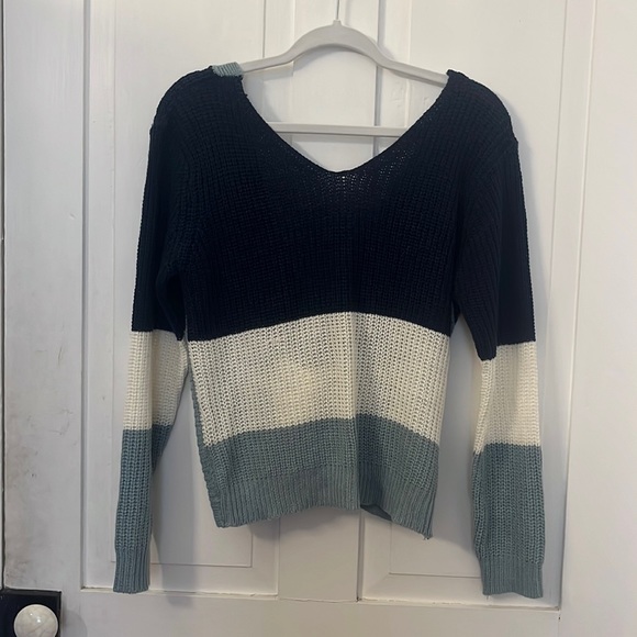 poof apparel Sweaters - Twist back sweater